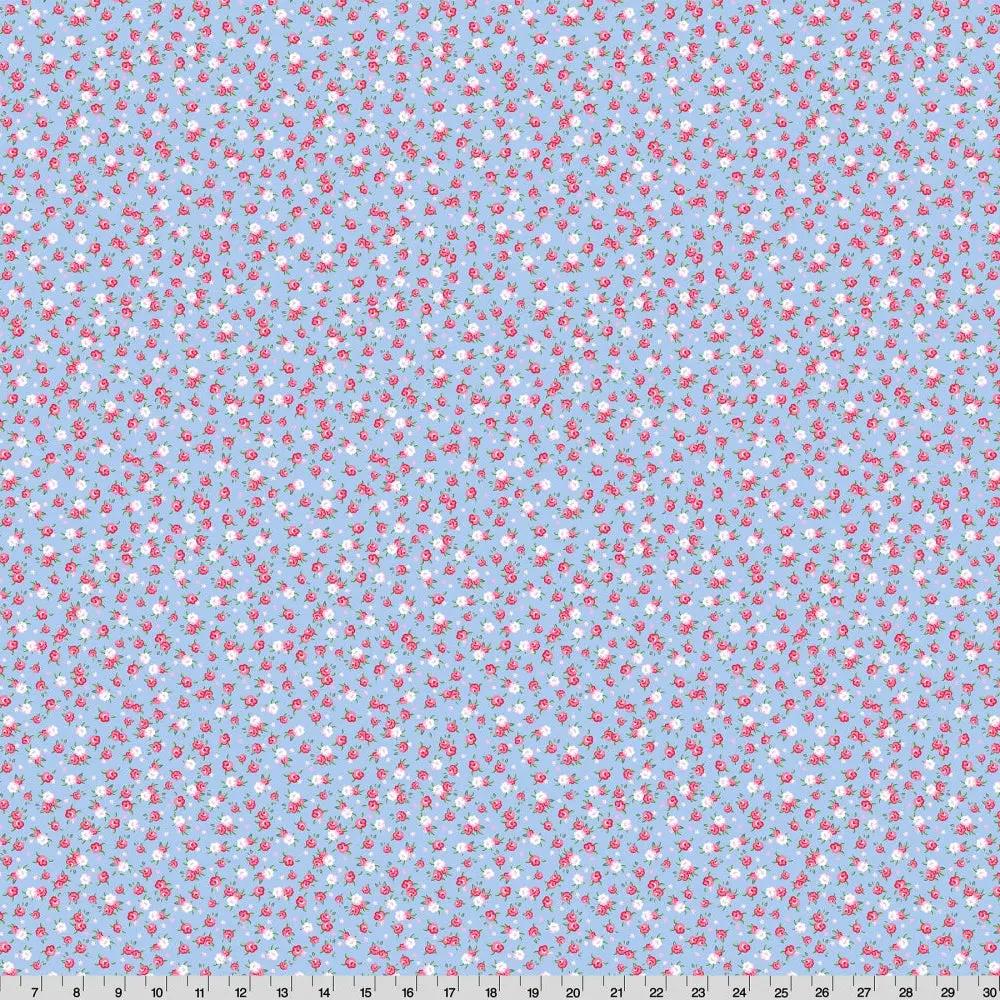 Cottage Rose Lane Kensington Quilting Cuddle Blue Bonnet Fabric per yard