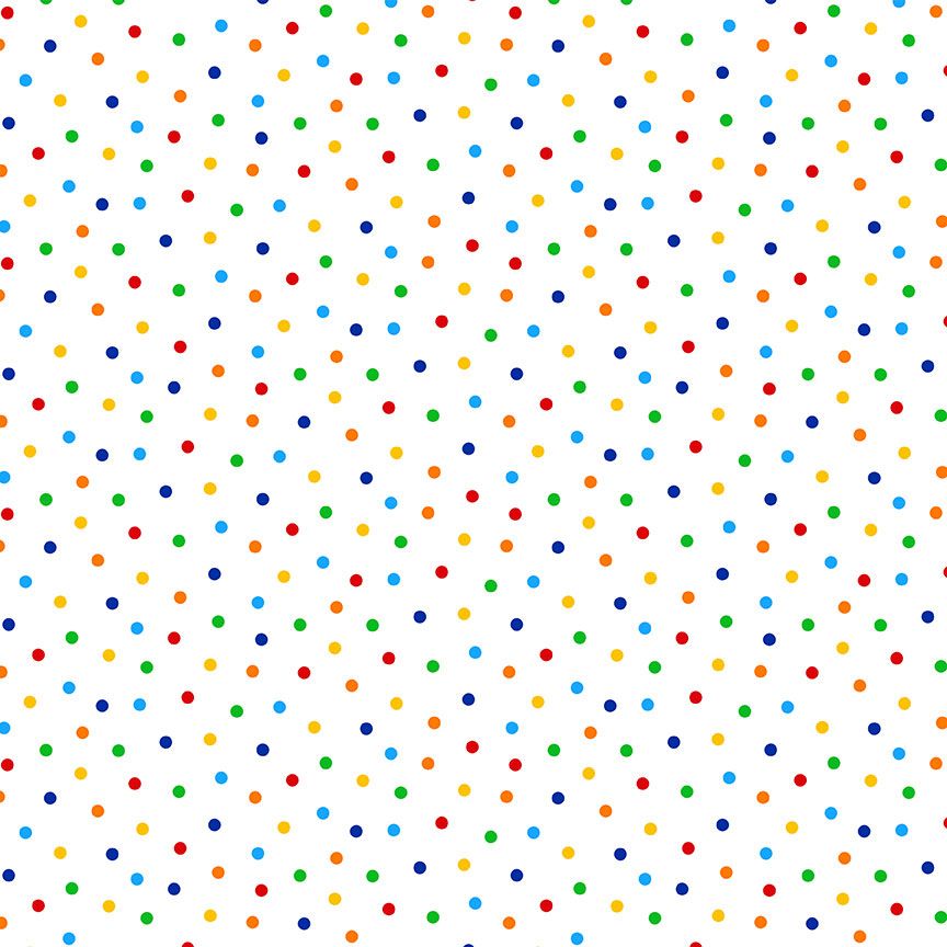 Confetti Polka Dots Fitness Fanatic 44"/45" Fabric Per Yard
