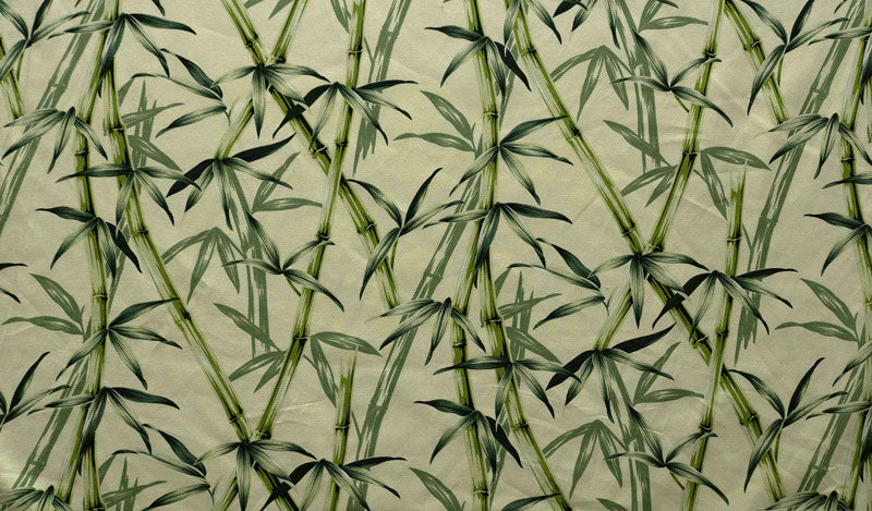 Bamboo Branches & Leaves Fabric | Upholstery