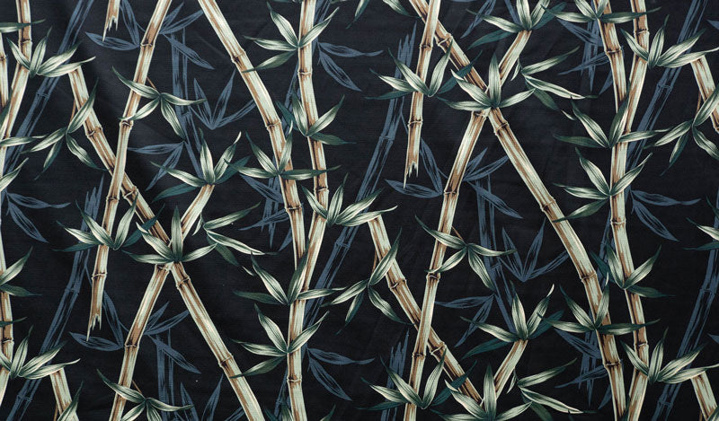 Bamboo Branches & Leaves Fabric | Upholstery