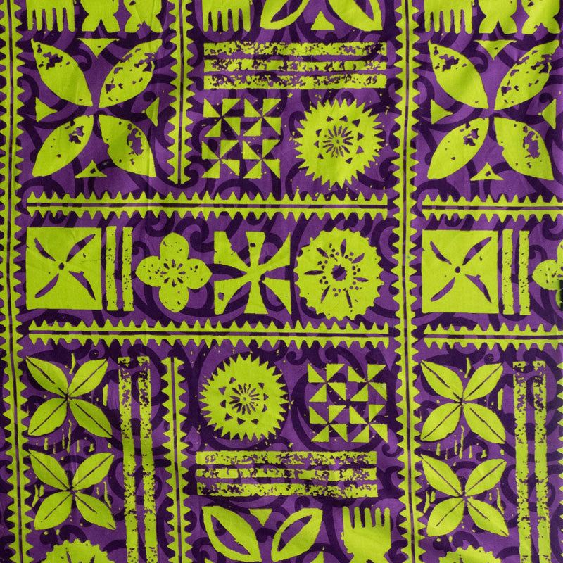 Traditional Polynesian Tapa Design Fabric | Cotton  | Spandex Palace