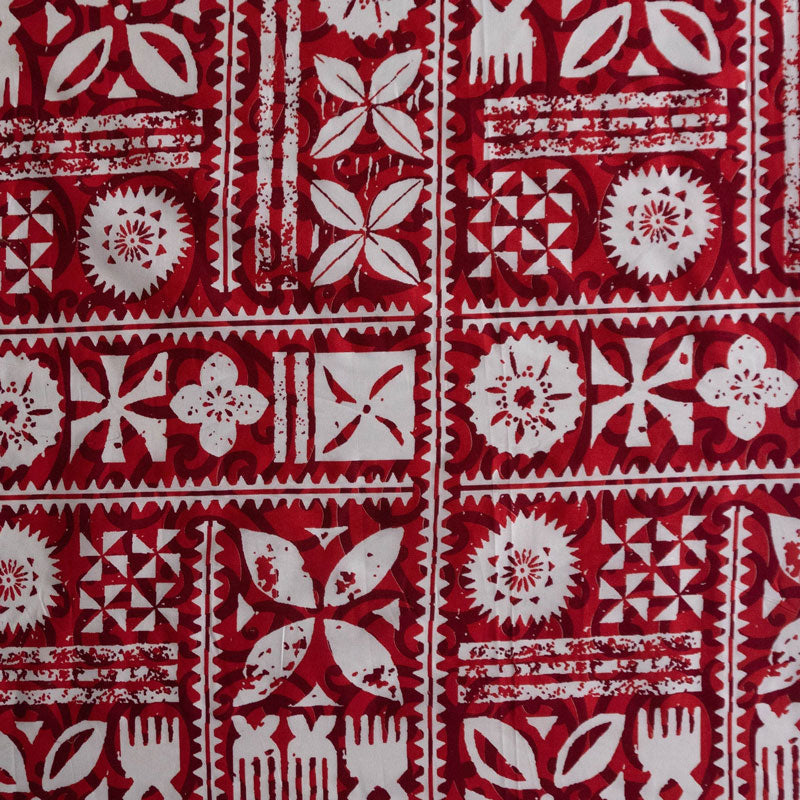 Traditional Polynesian Tapa Design Fabric | Cotton  |  Spandex Palace