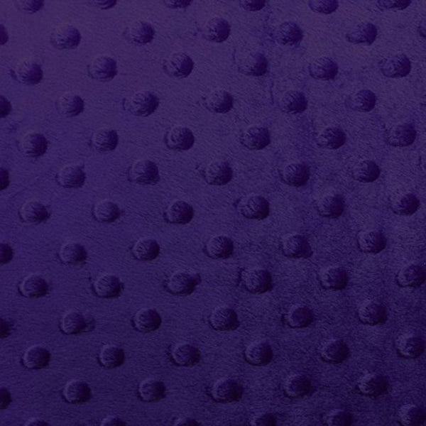 Dark Purple Minky Dimple Dot Fabric