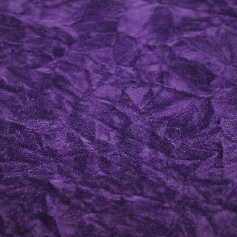 Dark Purple Crushed Velvet Flocking Fabric