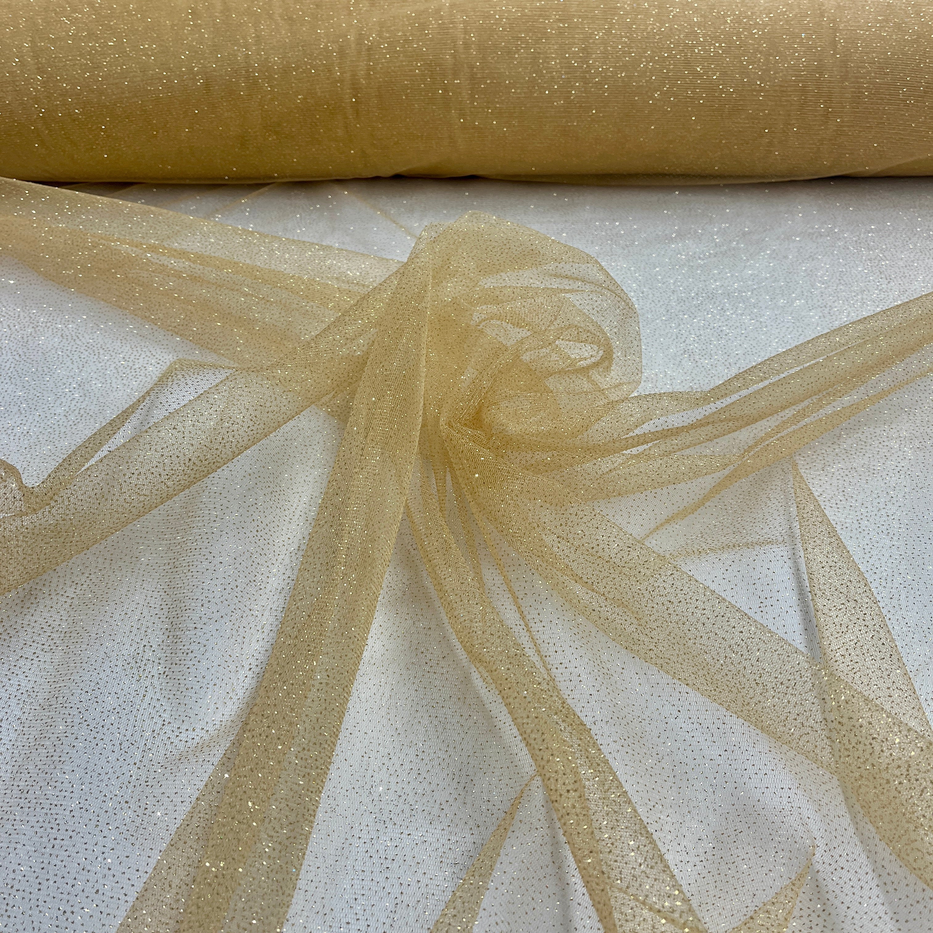 Glitter Mesh Fabric – 60" Wide Sparkle Net for Dresses & Costumes | Lace USA - Glitter Mesh