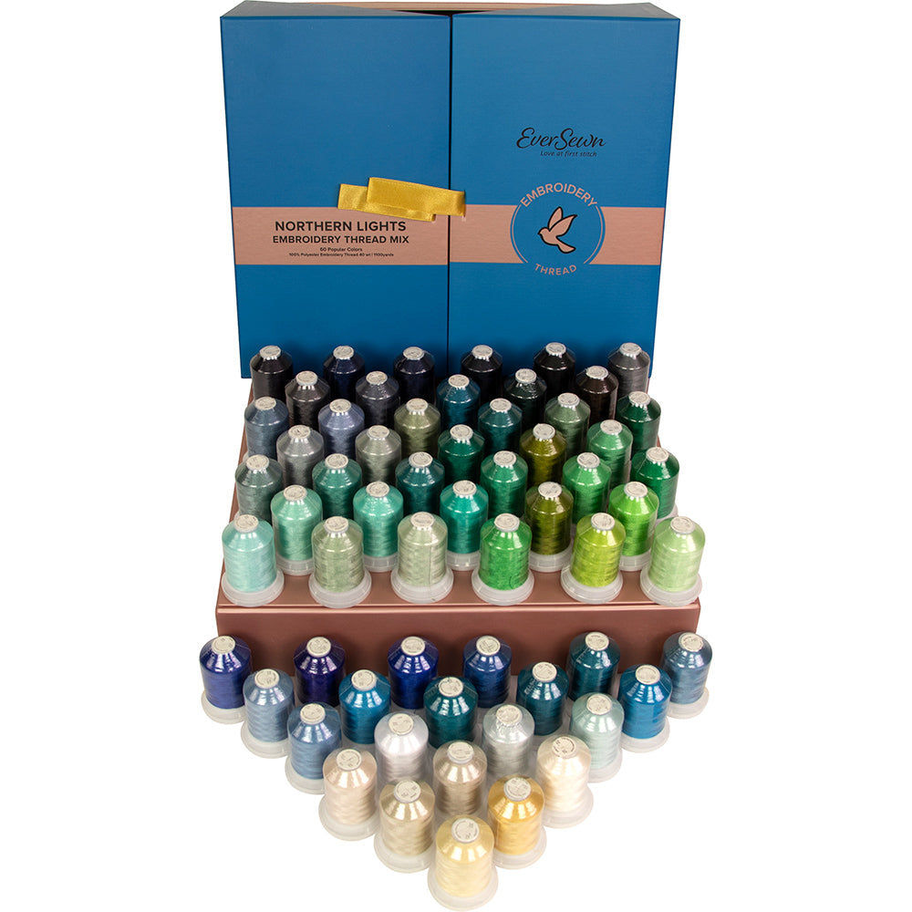 Eversewn Embroidery Thread Box, Northern Lights - 60 Spools