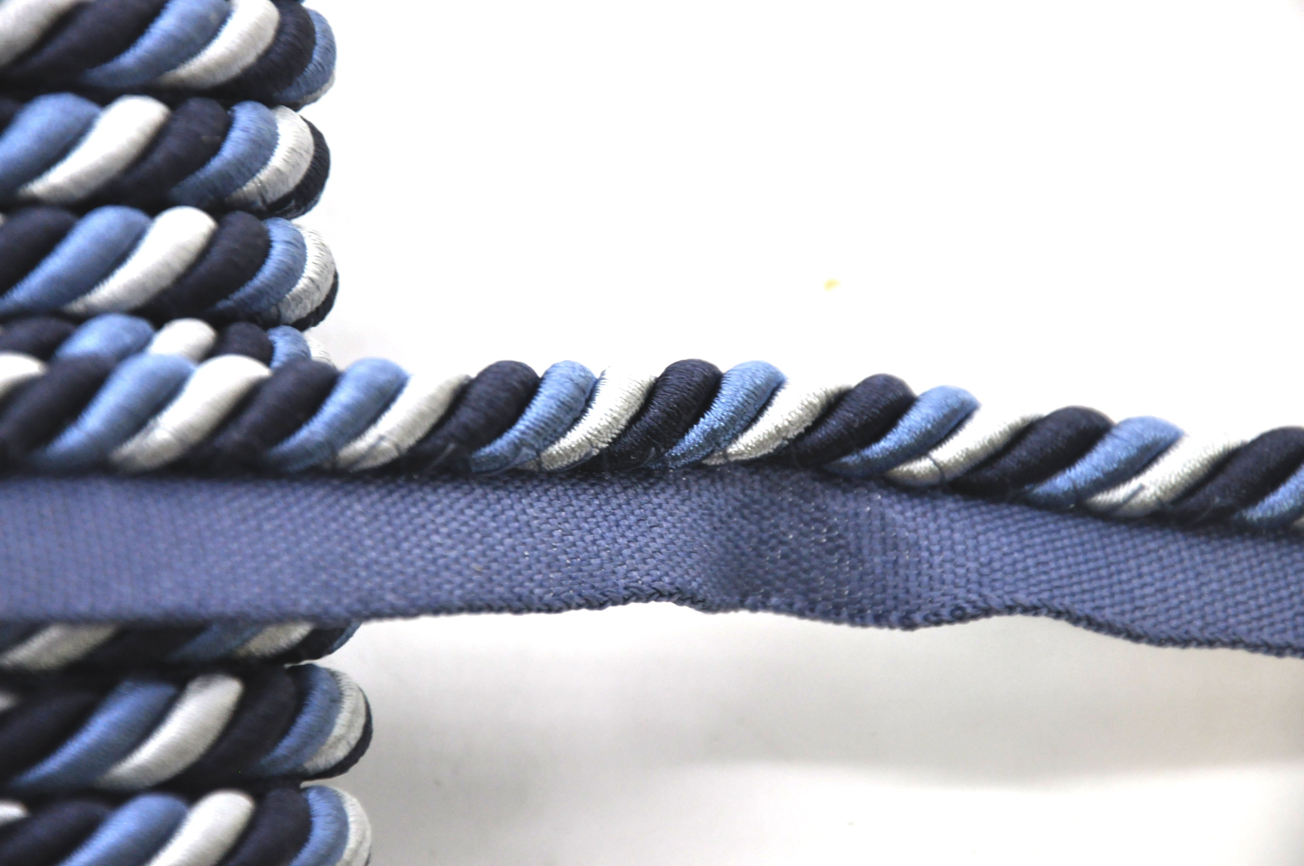 Elegance Collection - 3/8" CORD WITH LIP (50 Yard Roll) - BC-1023-05/03 Navy and Light Blue