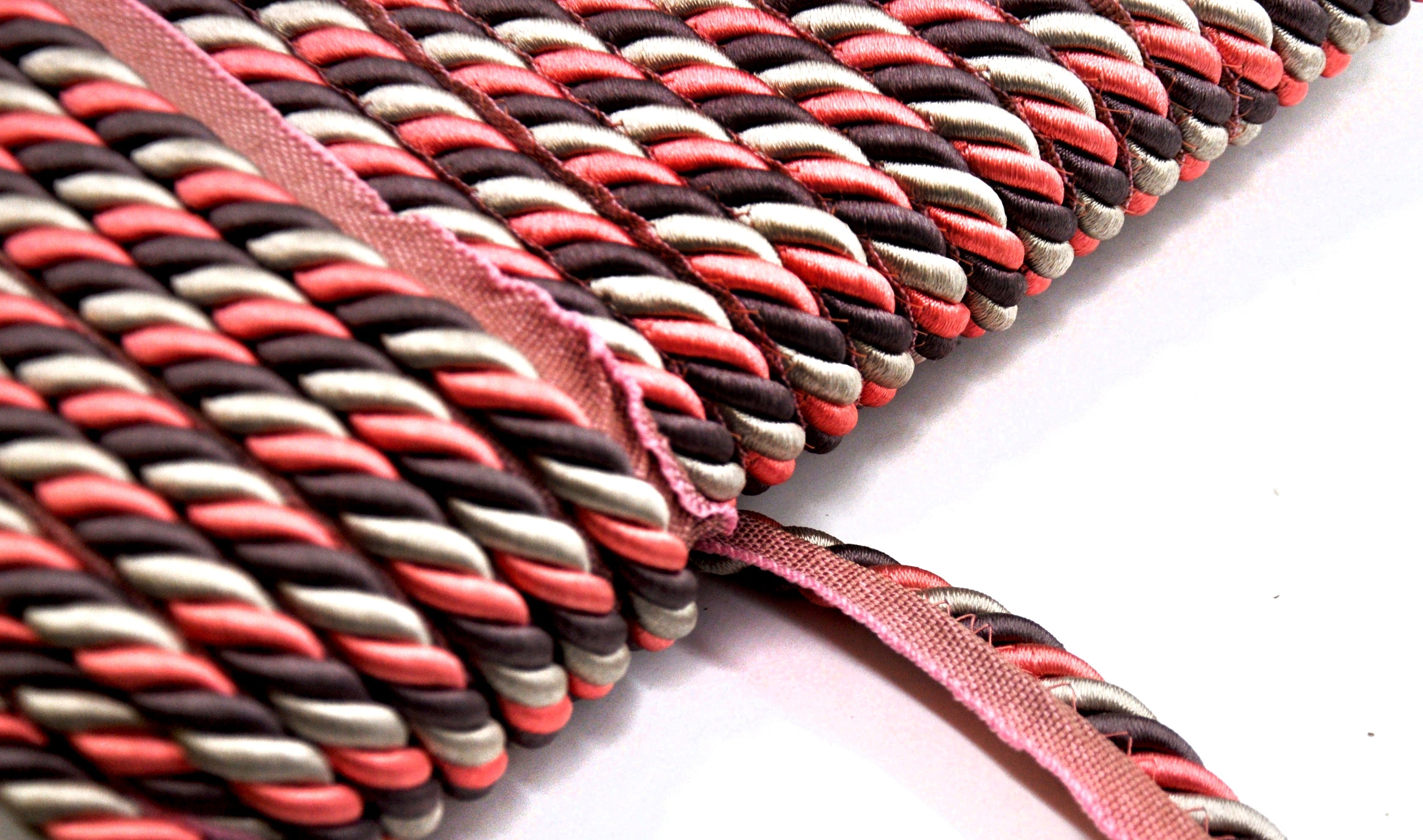 Elegance Collection - 3/8" CORD WITH LIP (50 Yard Roll) - BC-1023-08/21 Fuchsia and Silver