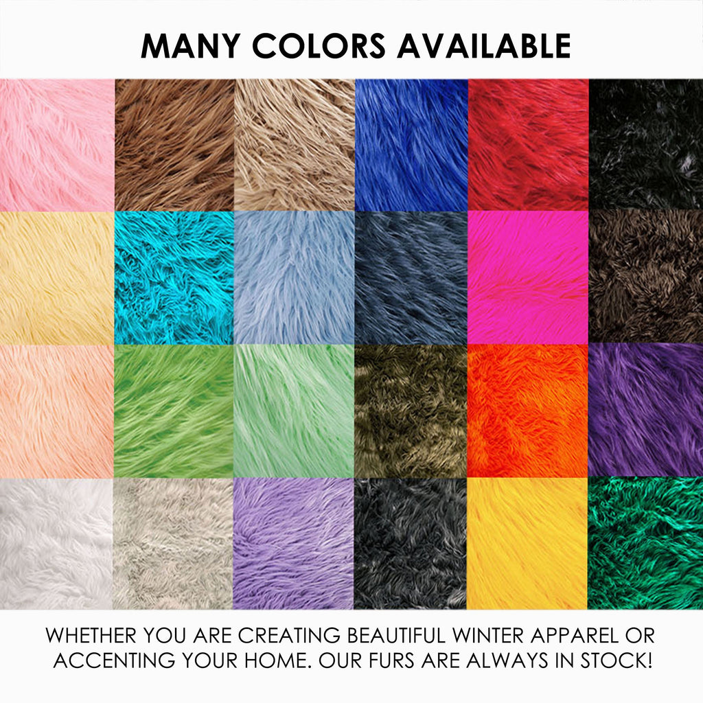 Faux Fur Color Card - Complete Color Sample Swatch of All Available Co