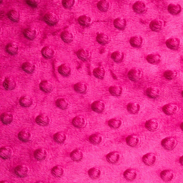 Fuchsia Minky Dimple Dot Fabric