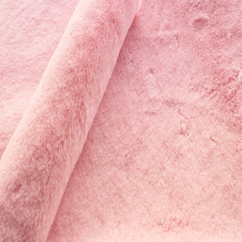 Pink Rex Rabbit Minky Faux Fur Fabric