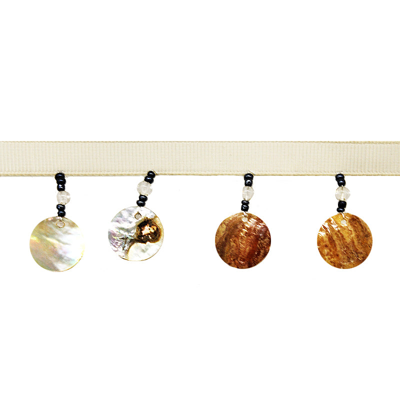 Fantasia Collection - 1 1/2" width BEADED FRINGE (15 Yard Roll) - BB-9905-03 Natural