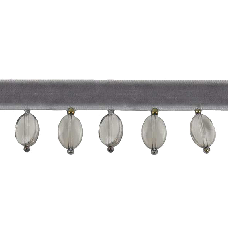 Fantasia Collection - 1" width BEADED FRINGE (15 Yard Roll) - BB-9901-49 Gunmetal