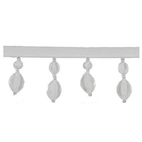 Fantasia Collection - 2" width BEADED FRINGE (15 Yard Roll) - BB-9902-01 Clear