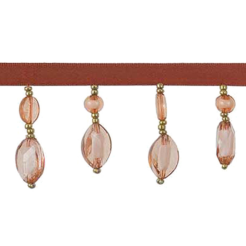 Fantasia Collection - 2" width BEADED FRINGE (15 Yard Roll) - BB-9902-18 Rust