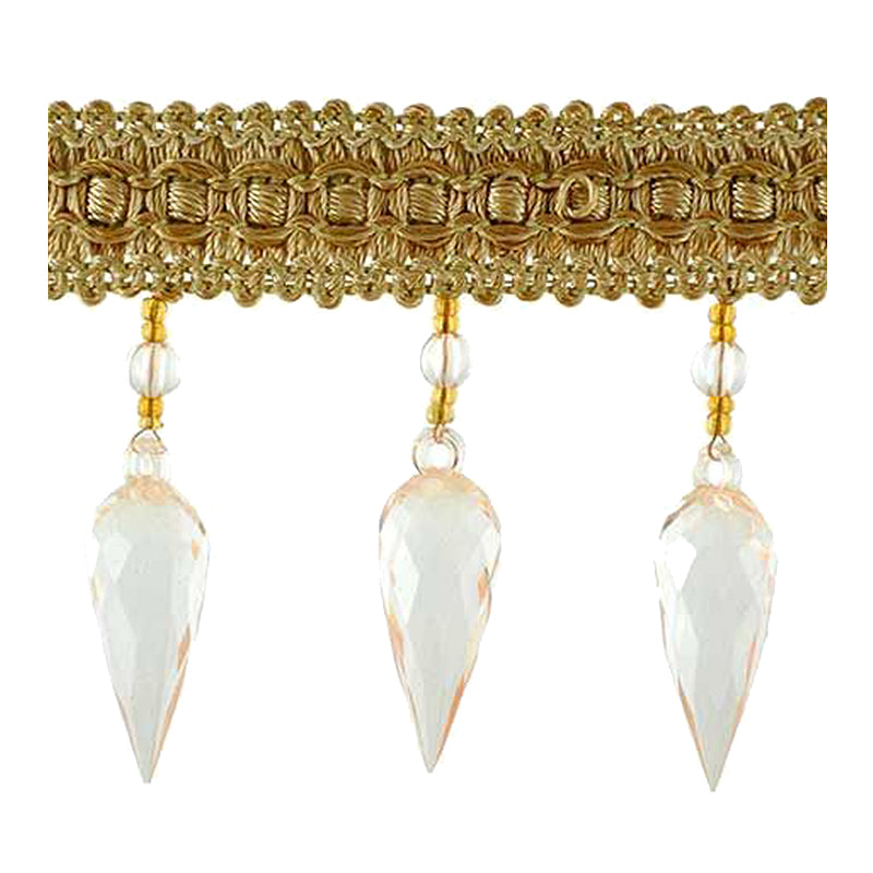 Fascination Collection - 3" width BEADED FRINGE (15 Yard Roll) - BB-903-30/10 Honey Gold and Gold