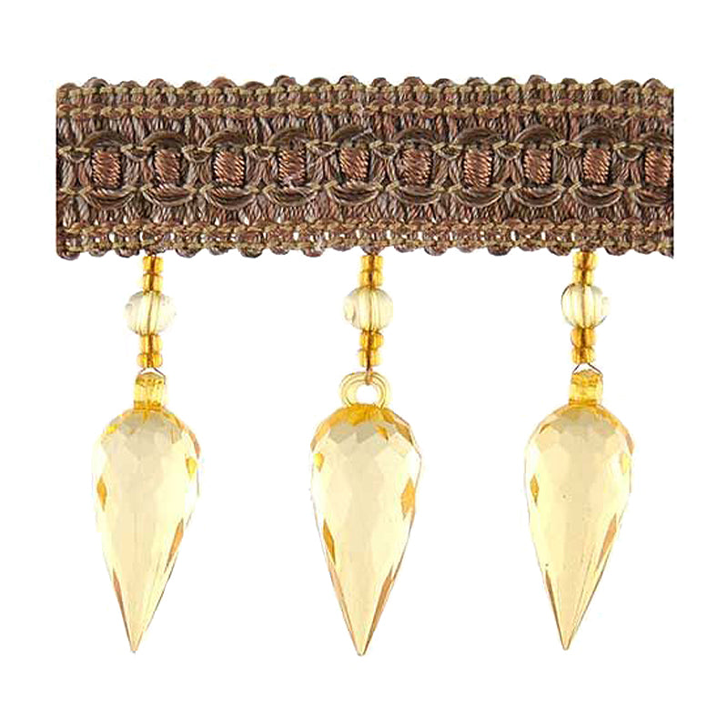 Fascination Collection - 3" width BEADED FRINGE (15 Yard Roll) - BB-903-83/10 Bronze and Gold