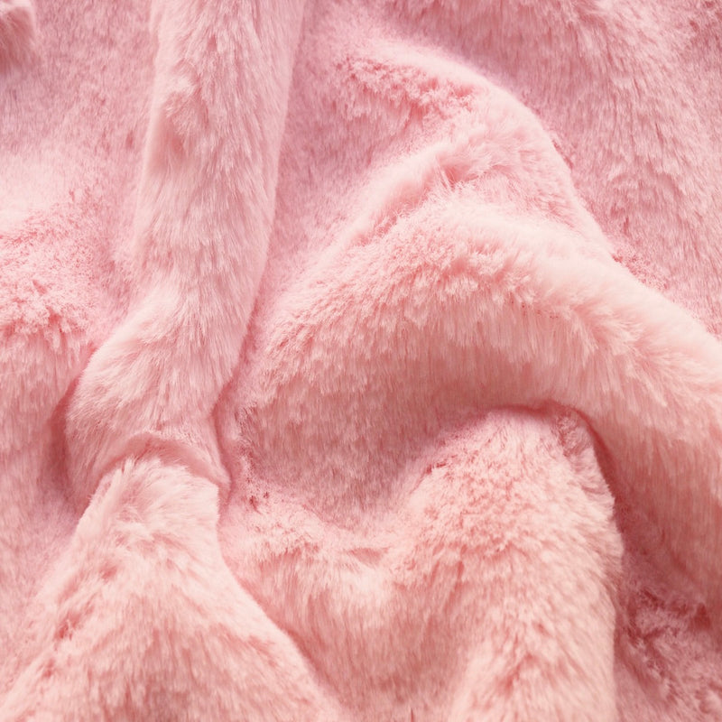 Pink Rex Rabbit Minky Faux Fur Fabric