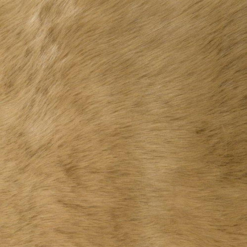 Tan Solid Mink Faux Fur Fabric