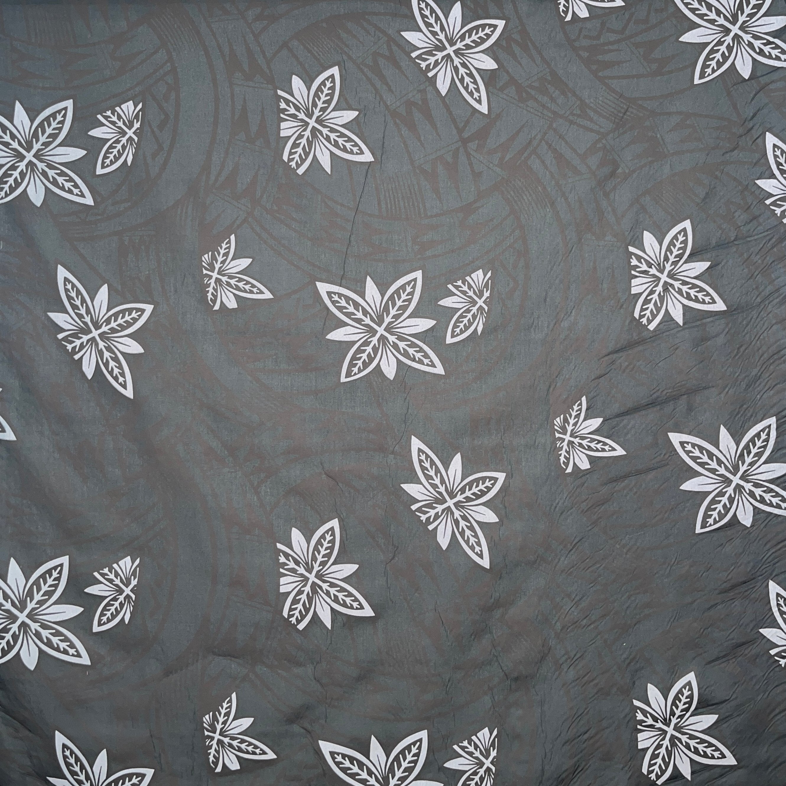 Floral Traditional Polynesian Tattoo Background Poly Cotton Fabric | Islands Fabric