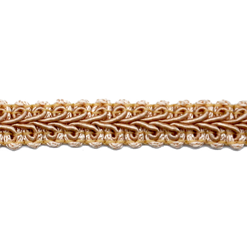 French Gimp - 1/2" Width (50 Yard Roll) - BR-709-128 Mocha and Beige