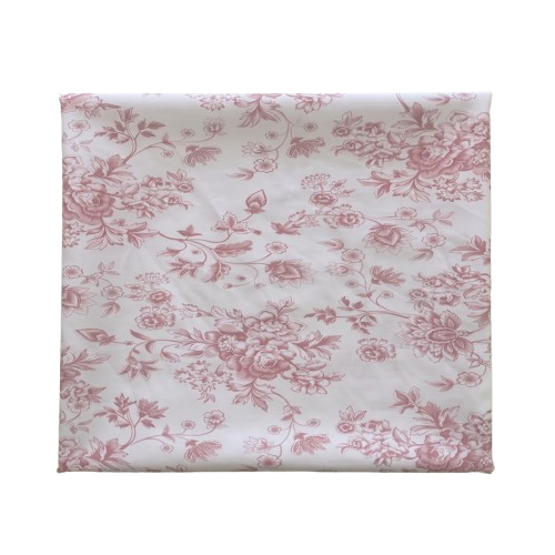 French Toile Floral Print Poly Poplin Fabric
