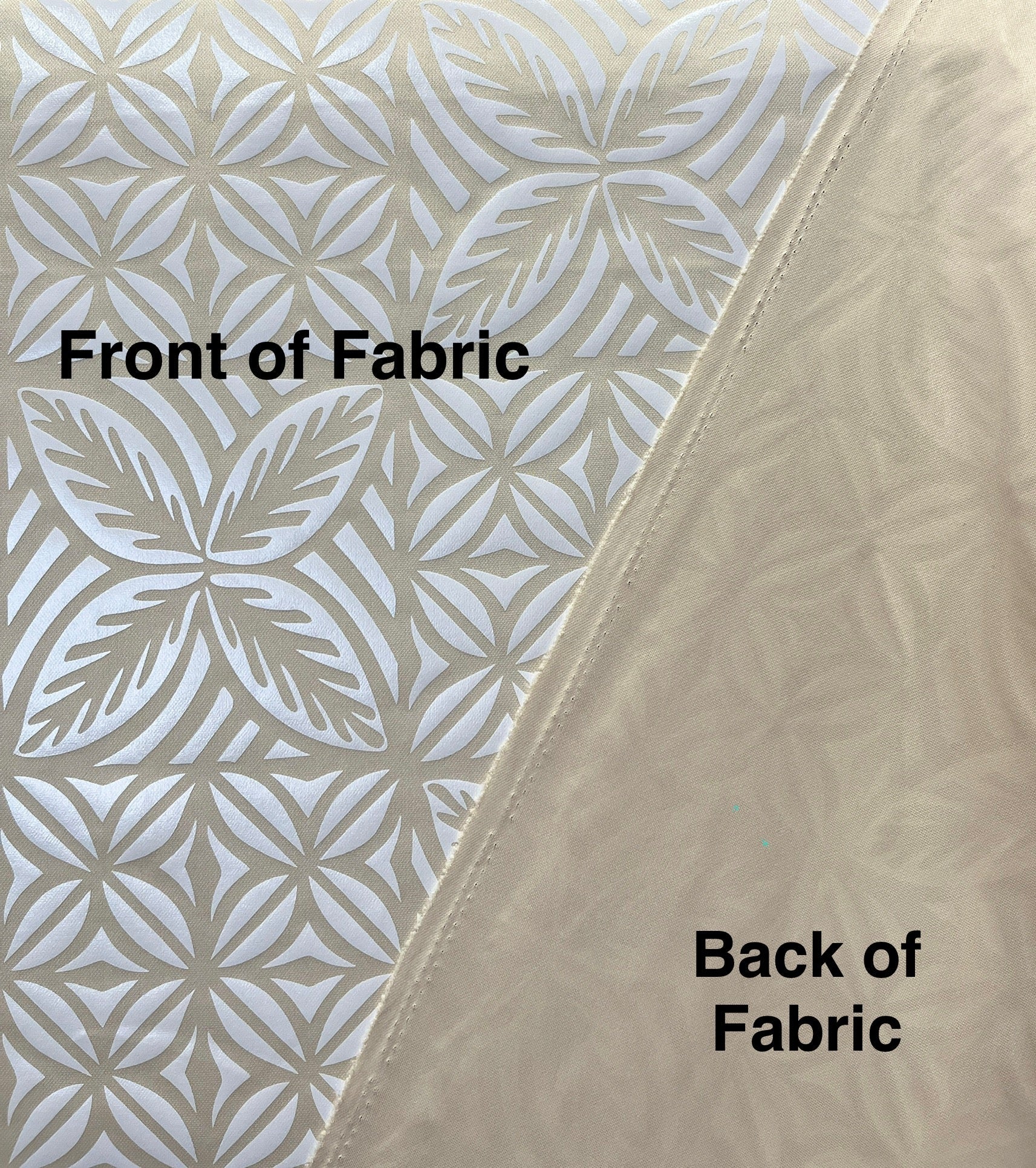 Geometric Floral Panel Polyester Foil Fabric | Islands Fabric
