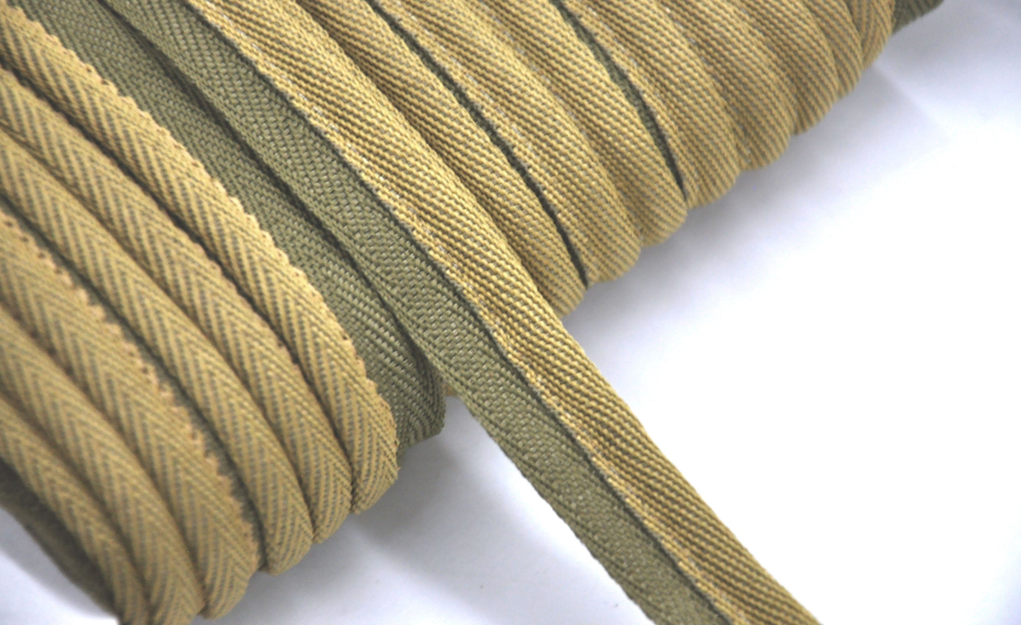 Godiva Collection - 1/4" Width PIPING CORD with LIP (50 Yard Roll) - BC-10098-63/61 Moss Green and Mocha