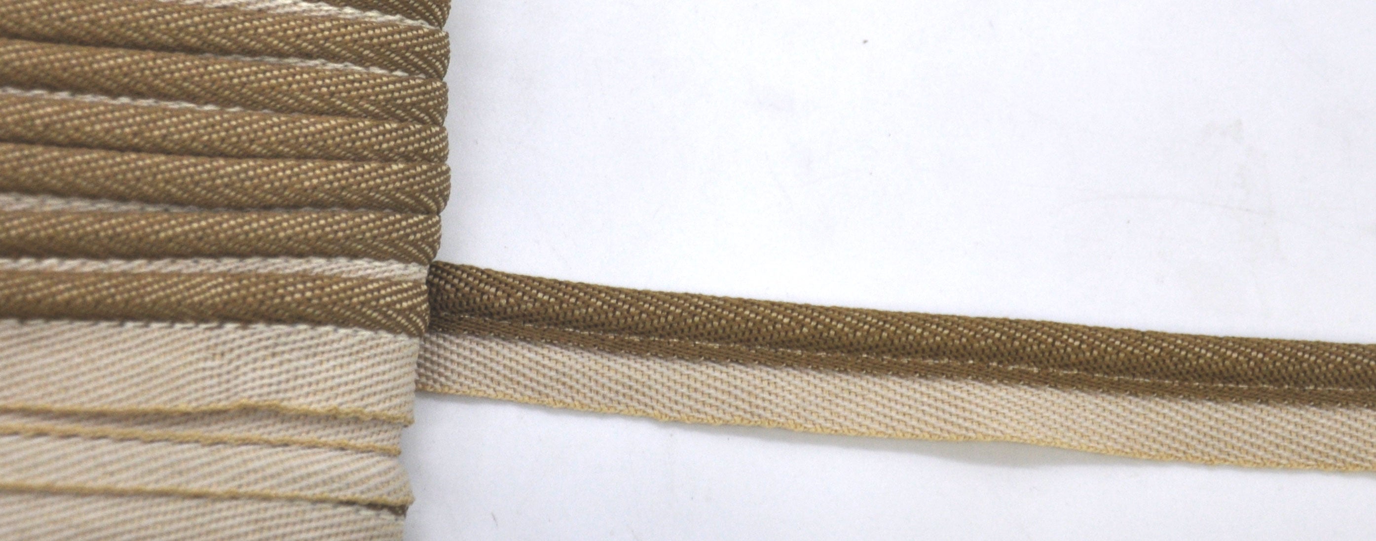 Godiva Collection - 1/4" Width PIPING CORD with LIP (50 Yard Roll) - BC-10098-82/28 Taupe and Beige