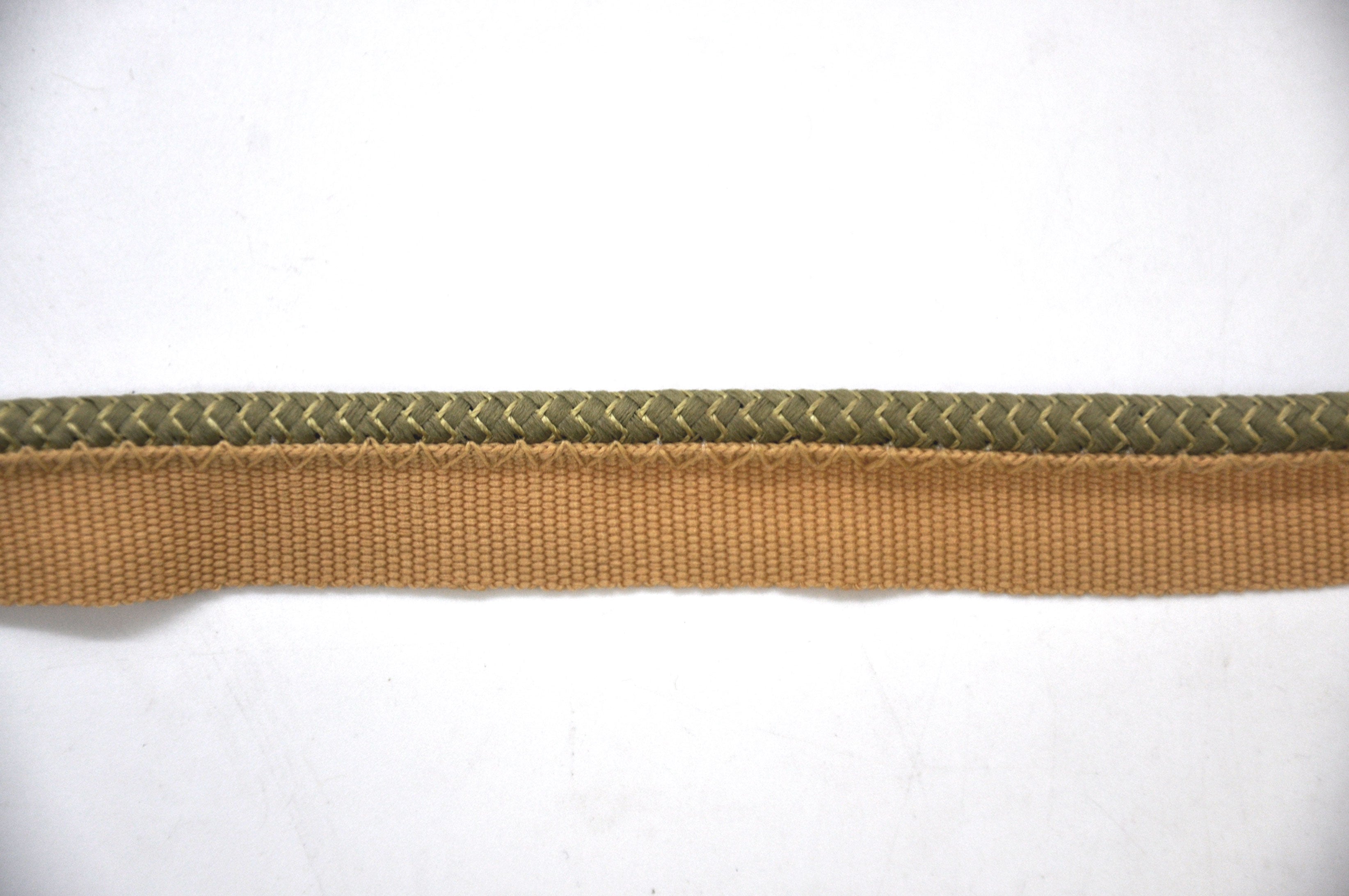 Godiva Collection - 1/4" Width PIPING CORD with LIP (50 Yard Roll) - BC-10099-63/61 Moss Green and Mocha