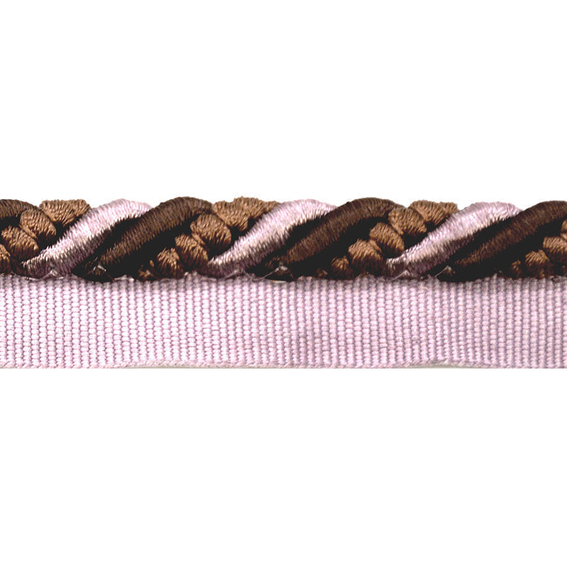 Godiva Collection - 3/8" Width CORD with LIP (50 Yard Roll) - BC-10097-21/38 Lilac and Toffee