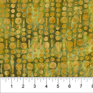 Golden & Green Bubble Cluster Bubble Pop 83704-74 Cotton 44”/45” Fabric Per Yard