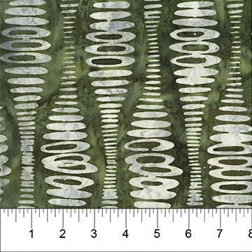 Green Ripple Stripe Abstract Bubble Pop 83702-77 Cotton 44”/45” Fabric Per Yard