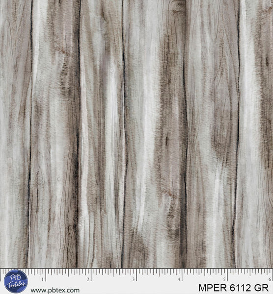 Grey Wood Meadow Perch MPER-6112-GR Cotton 44/45 Fabric Per Yard