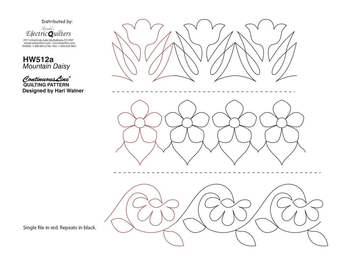 512 Floral 1 Pantograph by Hari Walner