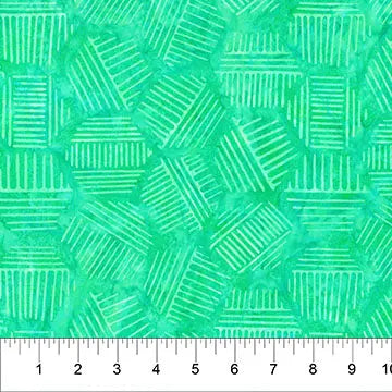 Hexies Aqua 81700-71 Cotton 44"/45" Fabric Per Yard