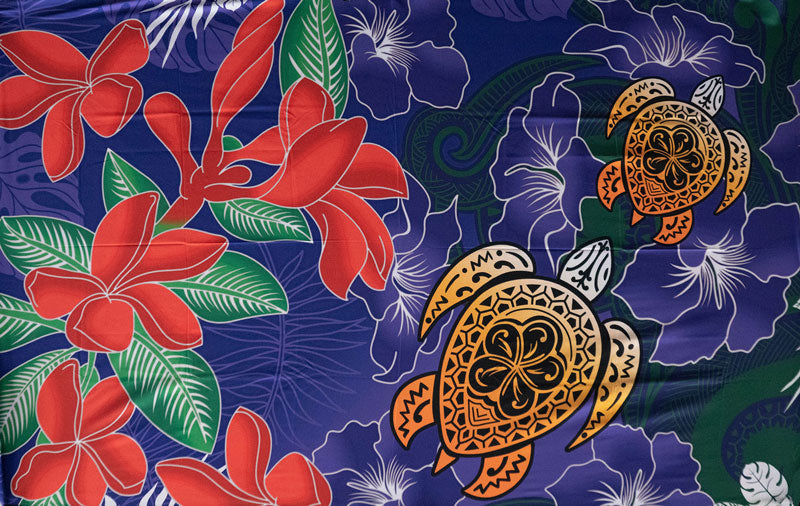 Hibiscus Tiare Turtle Sarong | Islands Fabric