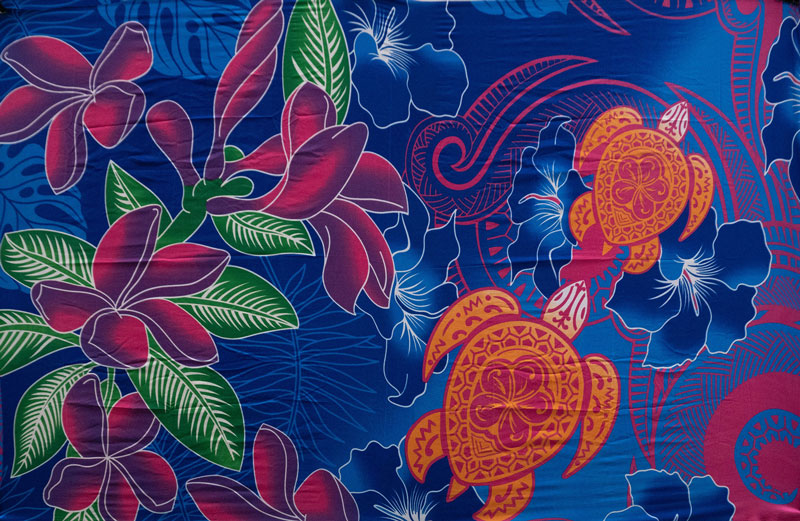 Hibiscus Tiare Turtle Sarong | Islands Fabric