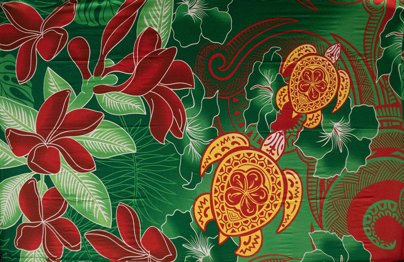 Hibiscus Tiare Turtle Sarong | Islands Fabric