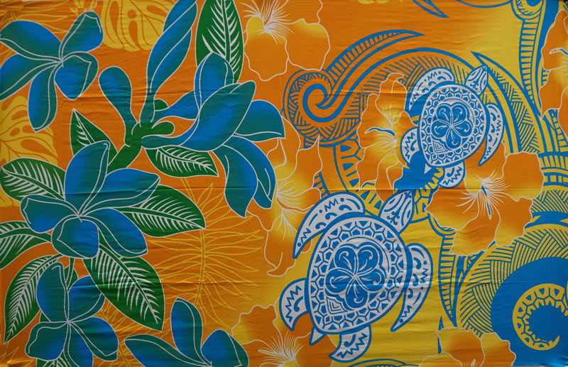 Hibiscus Tiare Turtle Sarong | Islands Fabric