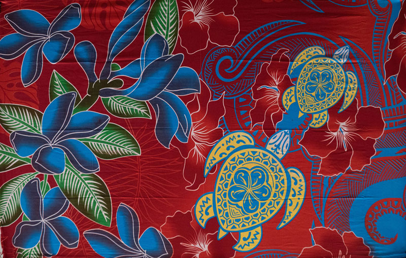 Hibiscus Tiare Turtle Sarong | Islands Fabric