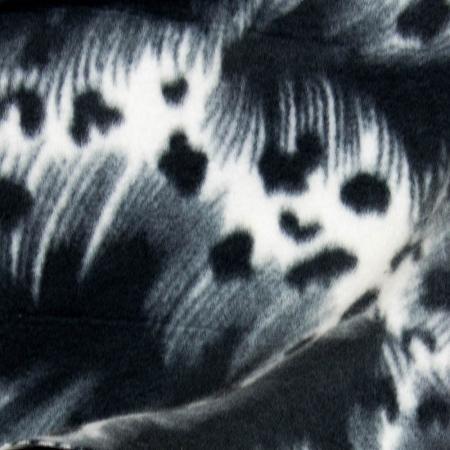 Hurricane Black Leopard Print Fleece Fabric