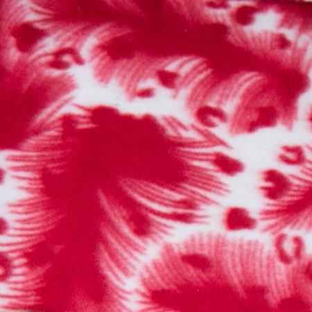 Hurricane Red Leopard Print Fleece Fabric