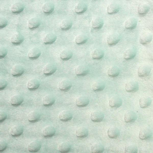 Mint Green Minky Dimple Dot Fabric