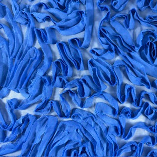 Stretch Nylon Power Mesh with Flamingo Chiffon Appliqué | Spandex Palace Royal
