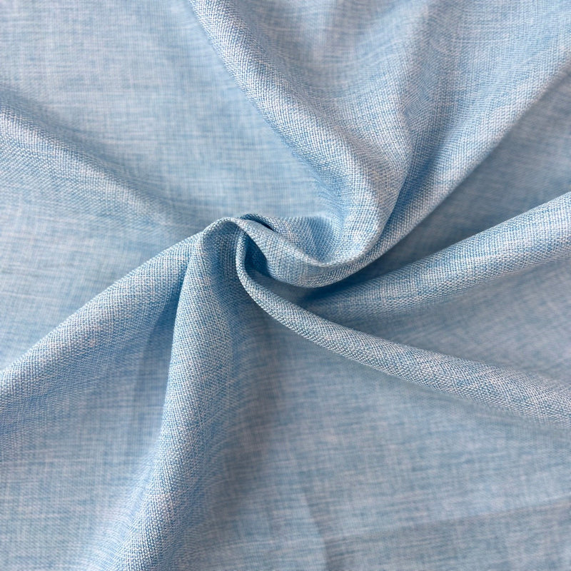 Baby Blue Two Tone Vintage Linen Faux Burlap Fabric