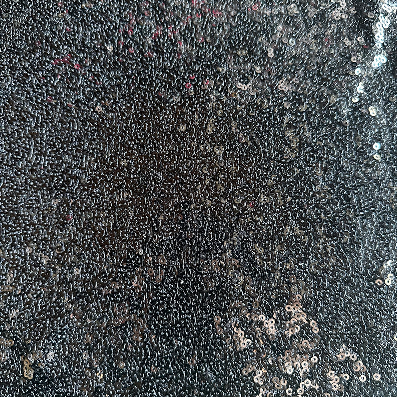 Stretch Power Mesh with All Over Glitz Sequins - Elevate Your Designs with Radiant Elegance! | Spandex Palace Black 