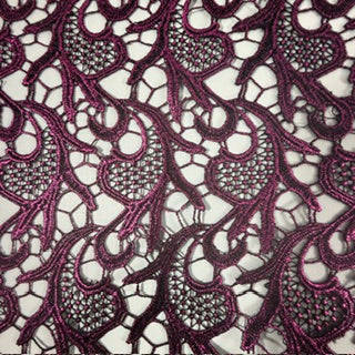 Metallic Embroidered Guipure Lace Fabric | 55" | Spandex Palace