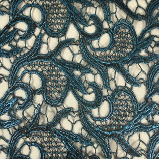 Metallic Embroidered Guipure Lace Fabric | 55" | Spandex Palace