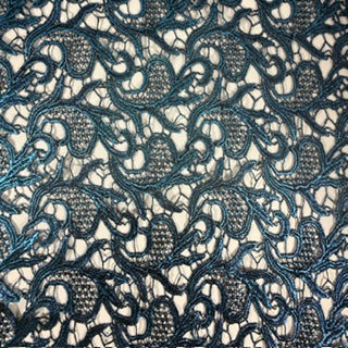 Metallic Embroidered Guipure Lace Fabric | 55" | Spandex Palace